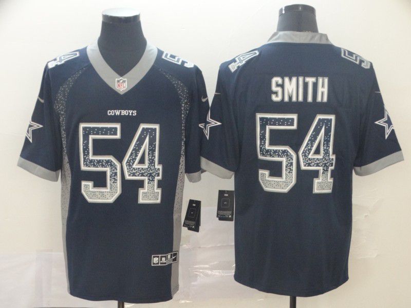 Men Dallas cowboys #54 Smith Black Nike Drift Fashion Color Rush Limited Jersey